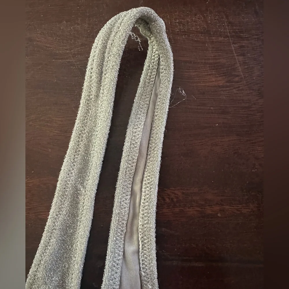 SKIMS Silver Glitter Monokini L
